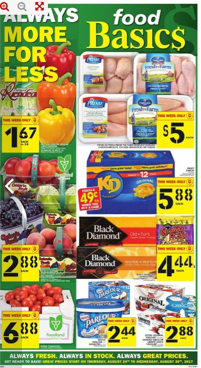 food basics flyer toronto valid thu aug 24 wed aug 30 weekly food basics kitchener flyer