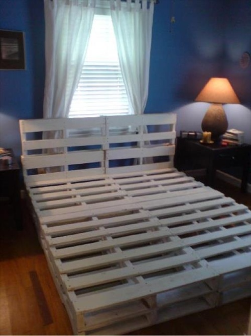 34 DIY Ideas: Best Use of Cheap Pallet Bed Frame Wood - Pallet Furniture