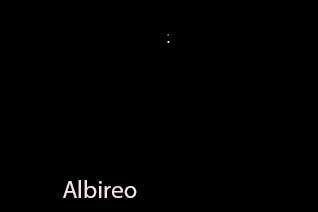 Double star Albireo in DSLR image on 8 inch Celestron taken in Julian, CA (Source: Palmia Observatory)
