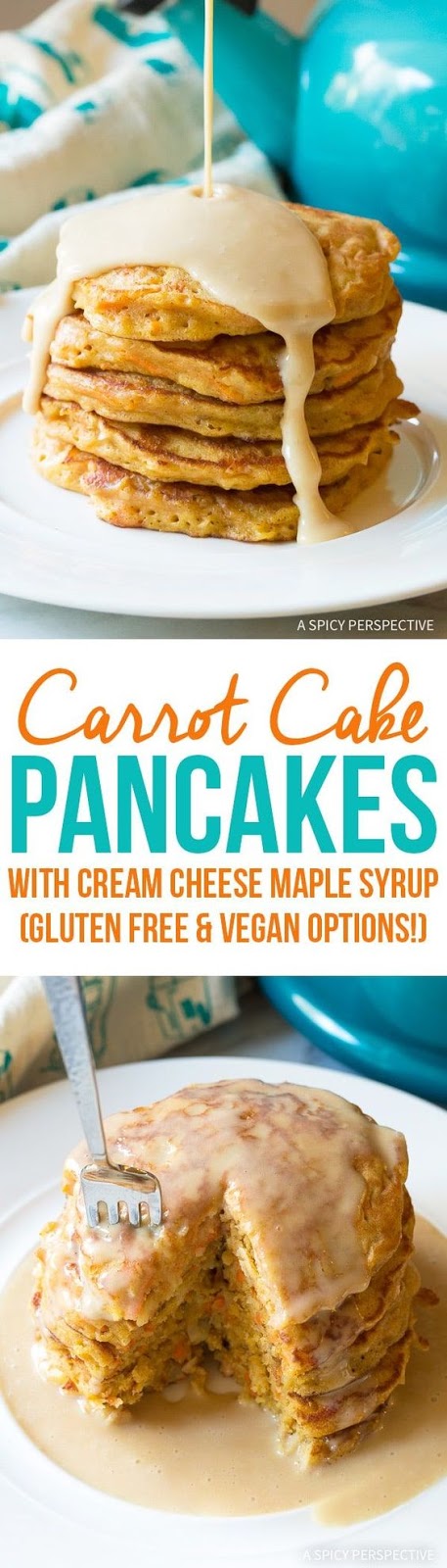 Easy Carrot Cake Pancakes with Cream Cheese Maple Syrup Easy Carrot Cake Pancakes with Cream Cheese Maple Syrup