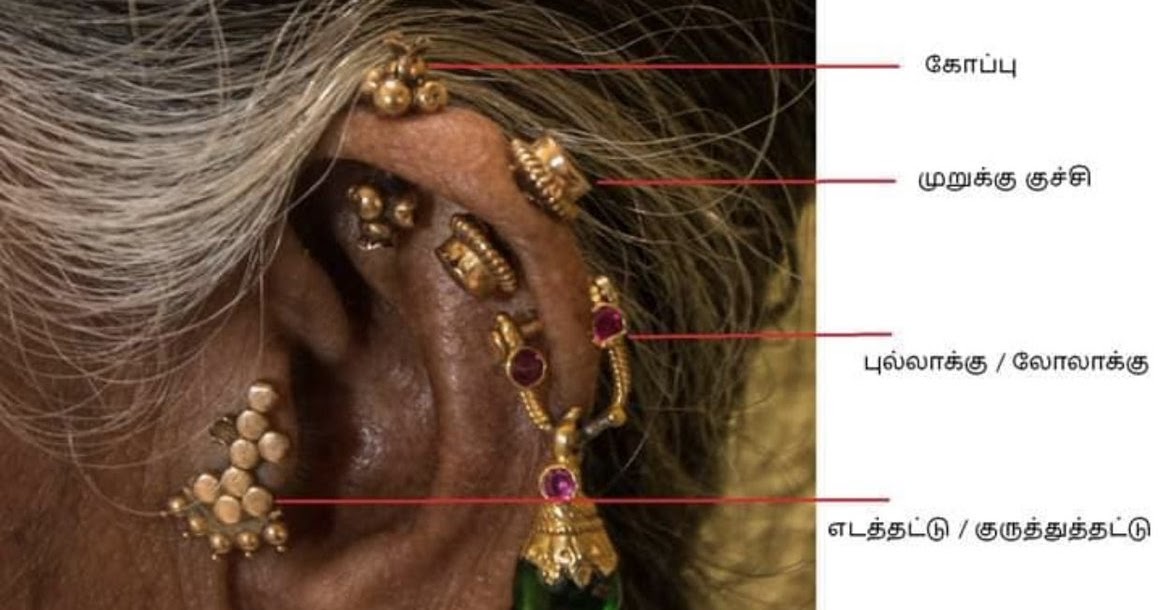 தமிழ்த்துளி Tamil Drops காதணி ear ornaments