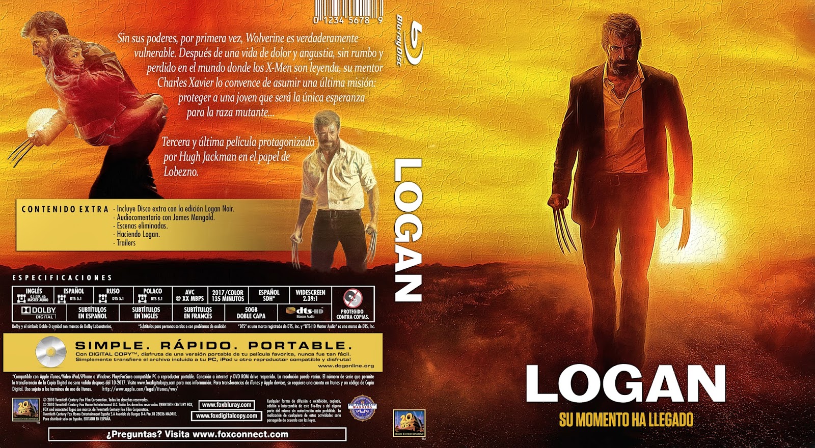 Logan es una película estadounidense del año 2017 basada en la ultima trilo...