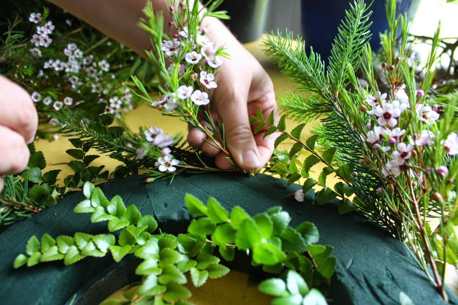 Swallows Nest Farm How to Make a Fresh Native Christmas Wreath