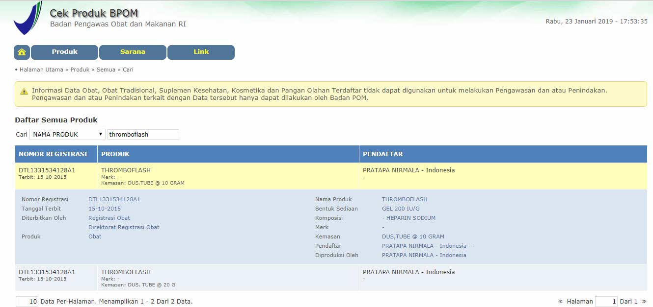 Ijin BPOM RI Ijin BPOM RI