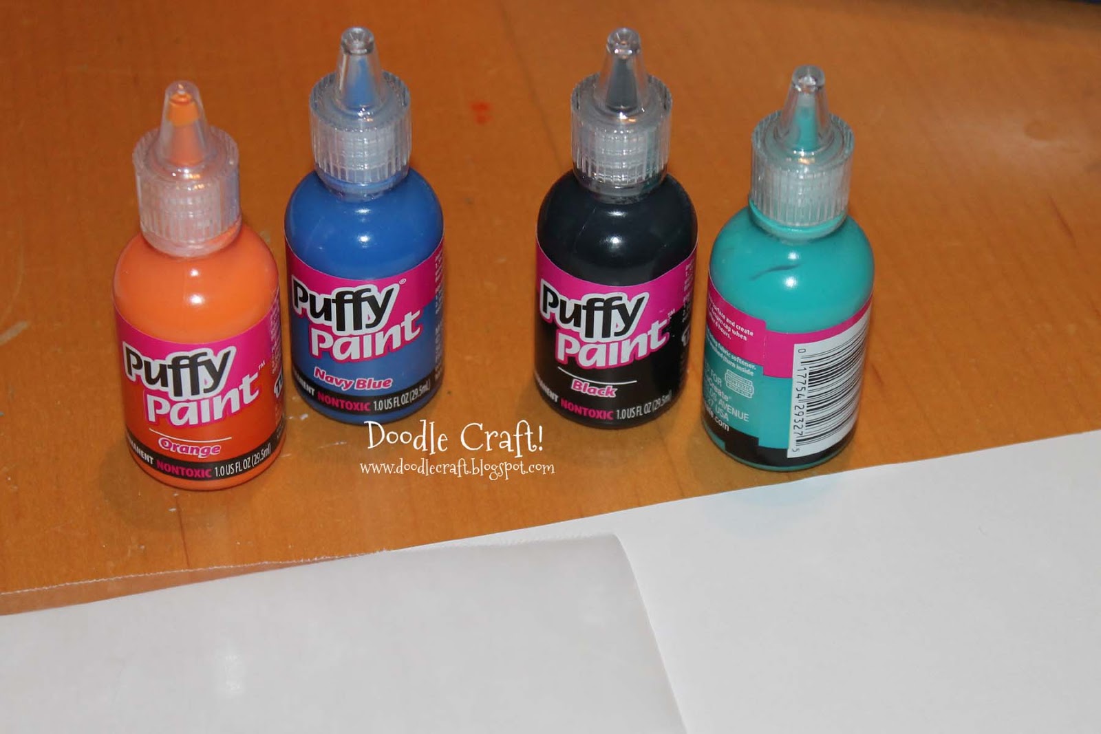 Make Puffy Paint Printed Fabric » Dollar Store Crafts