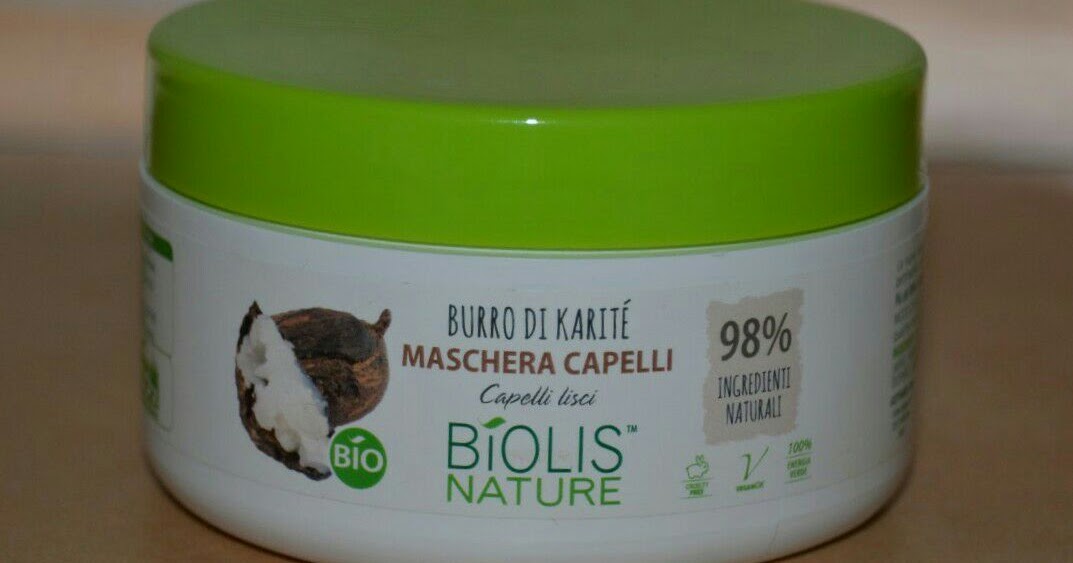 Omia maschera capelli biologica olio di argan 250 ml Maschera per capelli al burro di karitè di Biolis Nature - shinyhappypeople