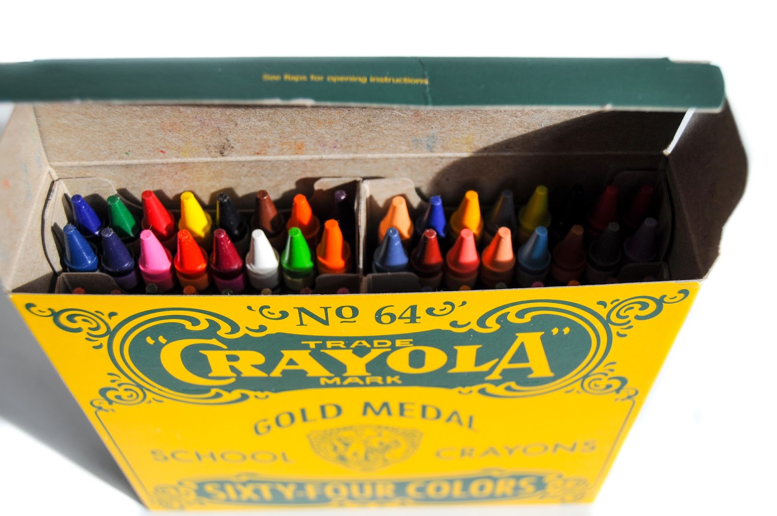 64 Count Vintage Pop Art Crayola Crayons What's Inside the Box Jenny