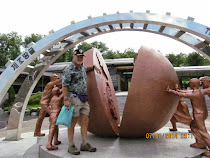 "End of Separation, Beginning of Unification" sculpture in DMZ, South Korea