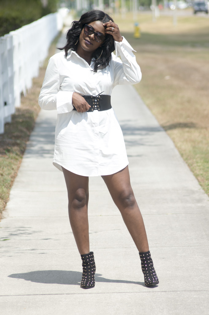 Oversized T Shirt Dress + Boots Modernly Michelle
