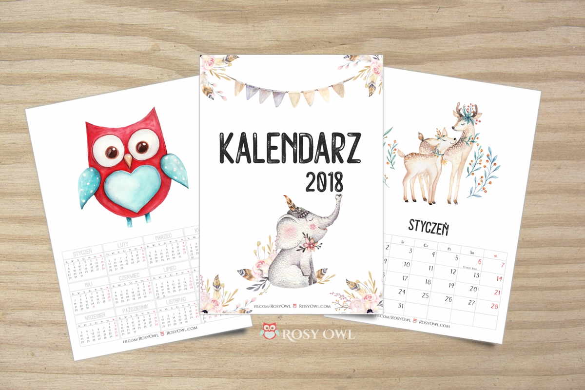 Kalendarz Bajki Do Czytania 2018 Rosy Owl: Kalendarz 2018Calendar 2018