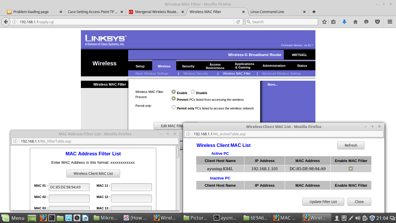 Cara Setting Access Point WRT54GL We Learn Technology