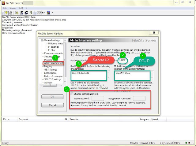 setup filezilla server windows 7