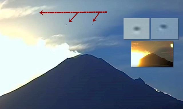 UFO News ~ Two UFOs over the Popocatépetl Volcano, Mexico and MORE UFO%2BPopocat%25C3%25A9petl%2BVolcano%2BMexico