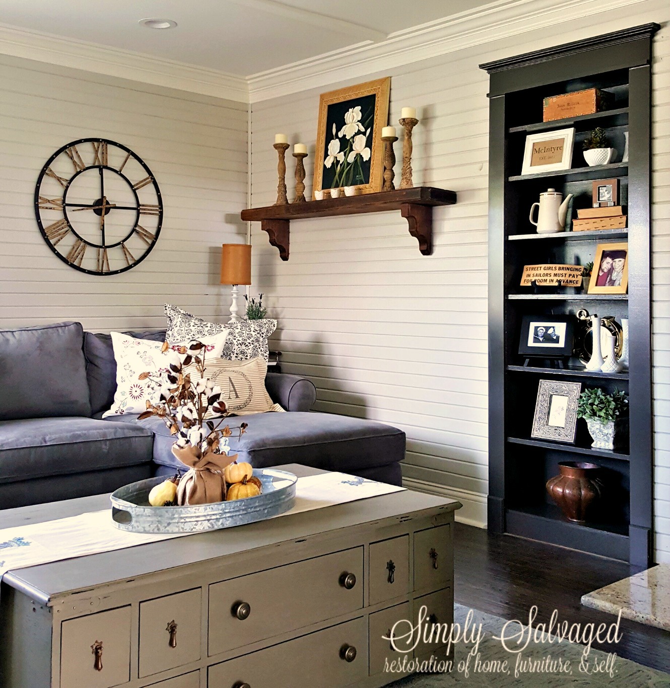 Simply Salvaged Partial Living Room Progress