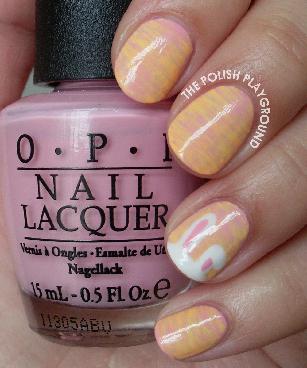 Pastel Haze with Easter Bunny Ears Nail Art