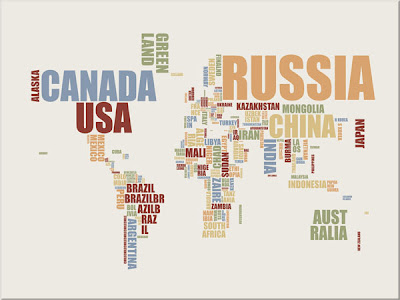 text words map of the world map canvas