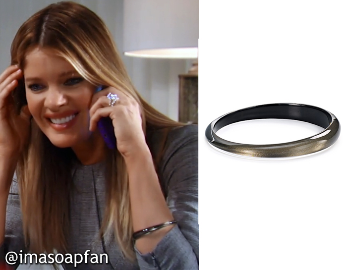Nina Reeves, Michelle Stafford, Bronze Tapered Lucite Bangle, Alexis Bittar, GH, General Hospital