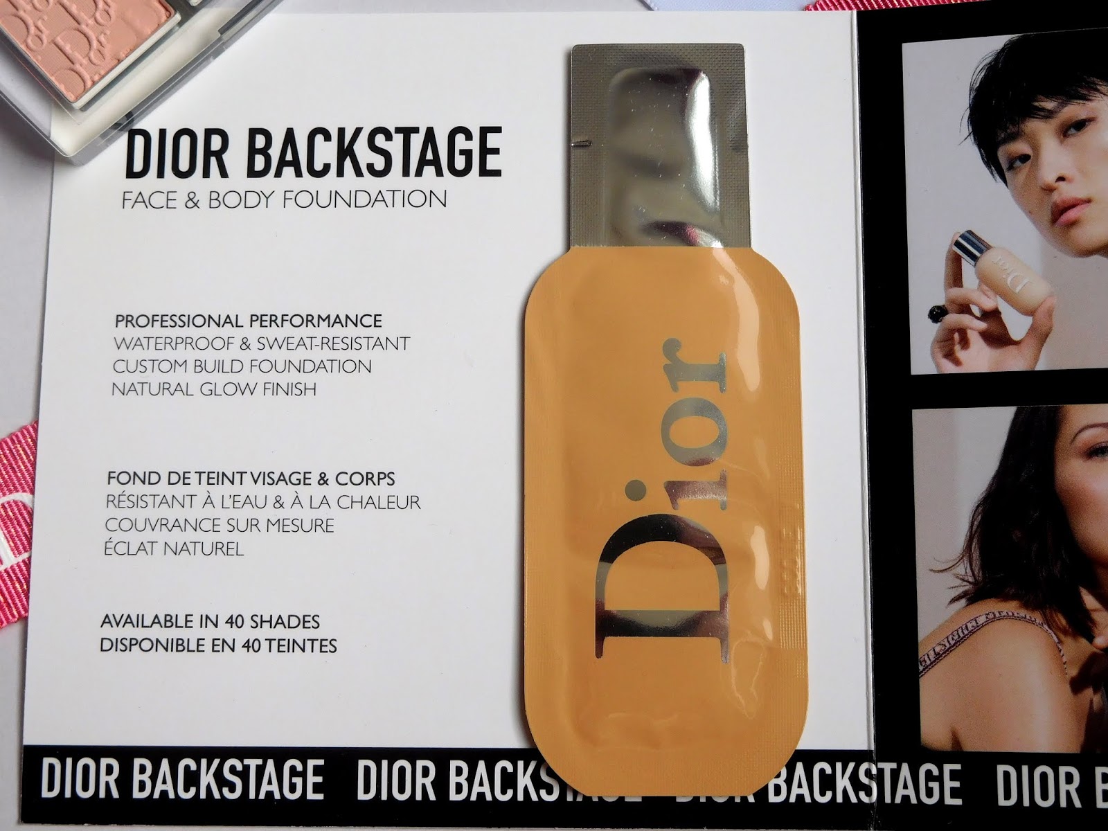 dior backstage sample
