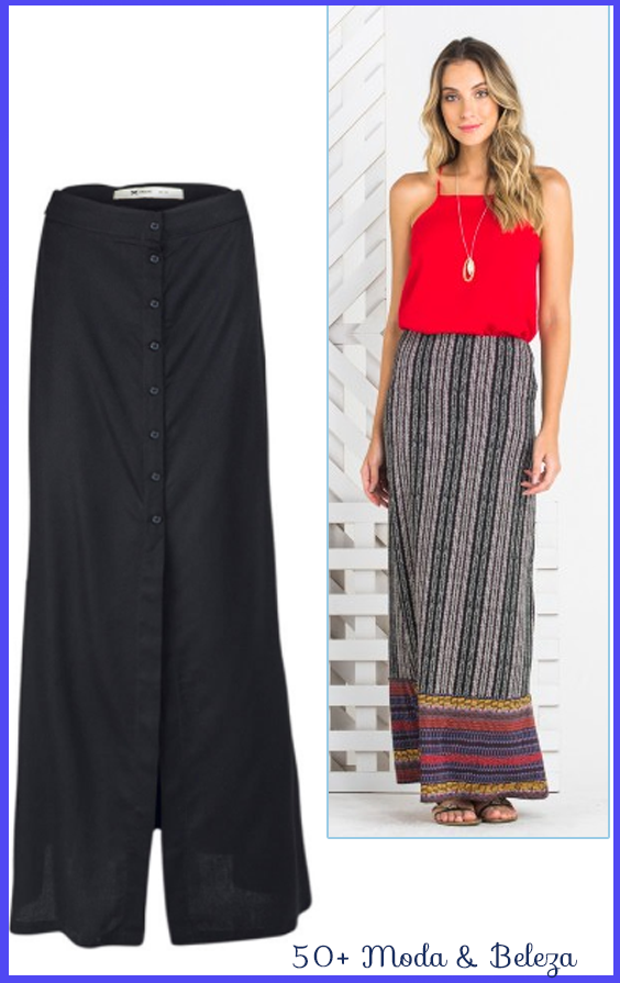 modelo de saia longa preta