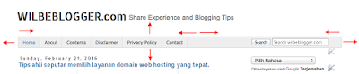 CSS pengaturan tab-inner margin-padding bar menu blogspot
