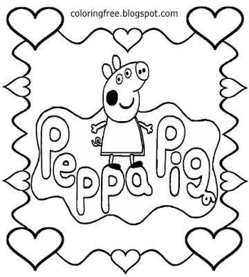Peppa Pig Valentines Coloring Pages | free coloring pages printable pictures to color kids Peppa Pig Valentines Coloring Pages | free coloring pages printable pictures to color kids