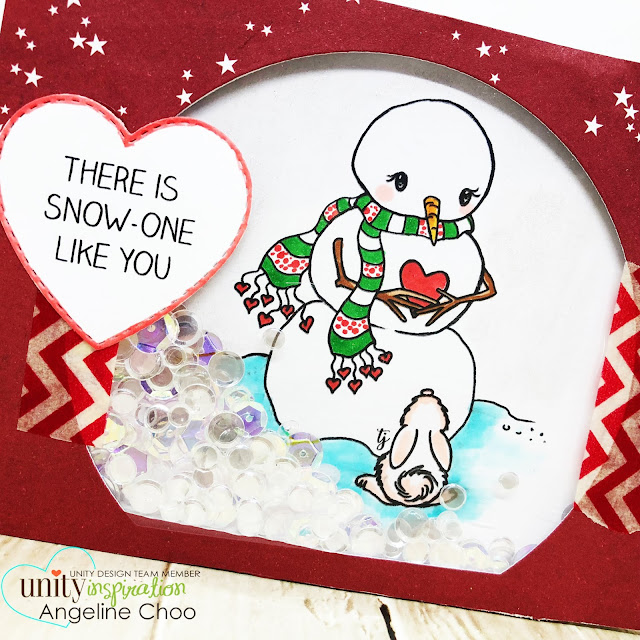 ScrappyScrappy: July Blog Hop with Unity Stamp - Snowglobe Snowman card #scrappyscrappy #unitystampco #tyoutube #quicktipvideo #card #cardmaking #craft #crafting #christmas #christmascard #snowglobe #snowman  #shakercard #sequins