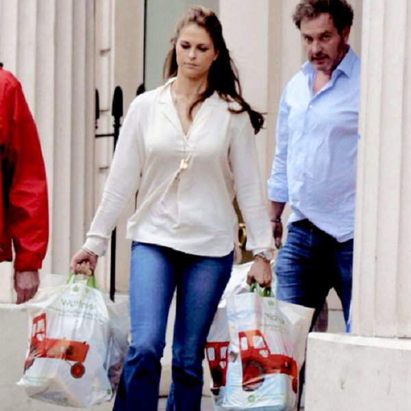 Princess Madeleine shopping at Waitrose in Marylebone