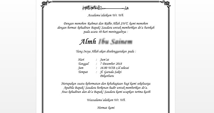 Ucapan 40 Hari Orang Meninggal Islam Nusagates Ucapan 40 Hari Orang Meninggal Islam Nusagates