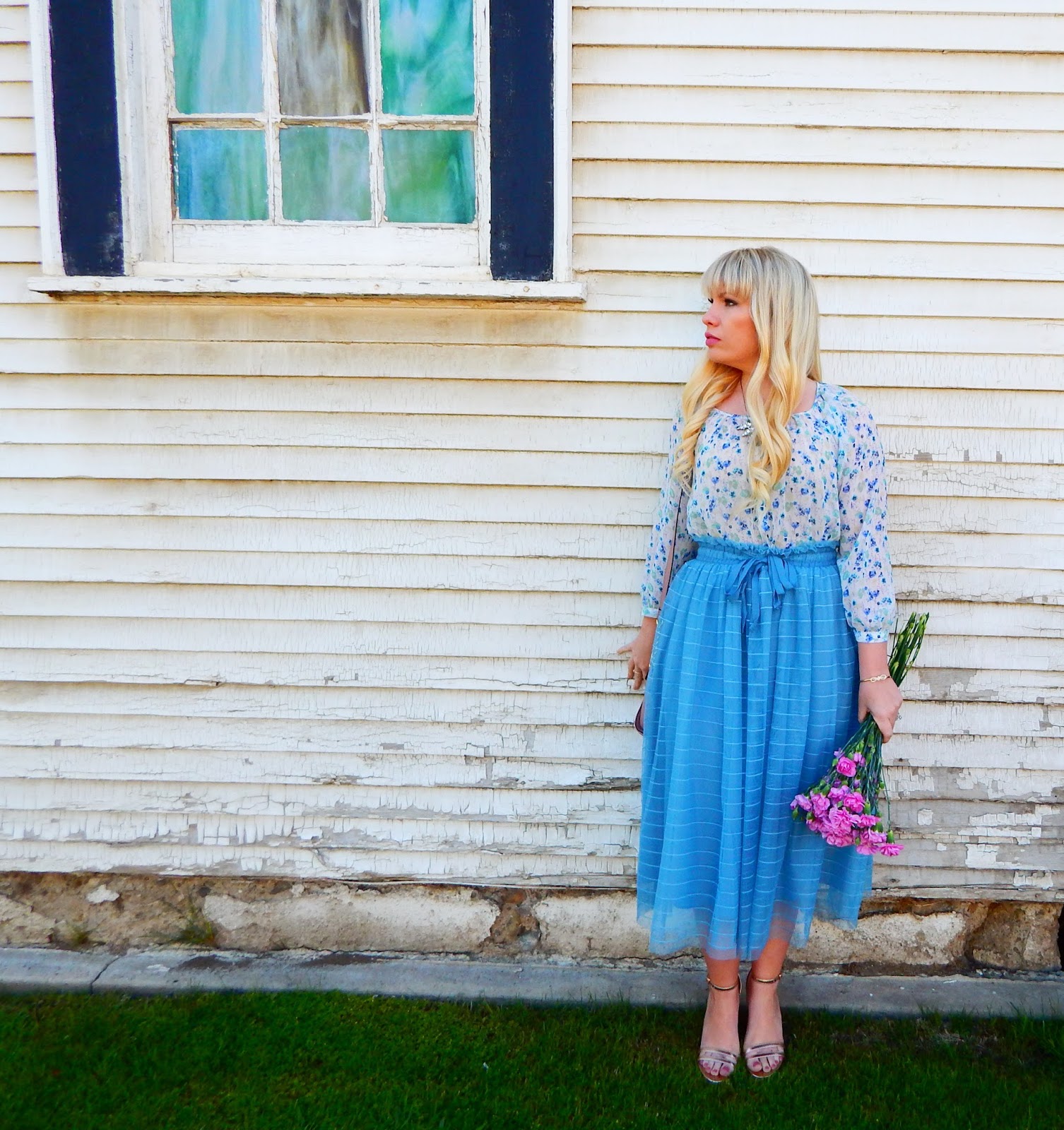 Blue Tulle Skirt Outfit