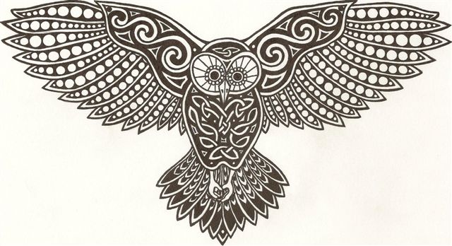 Celtic Owl Tattoo Design Picture 2