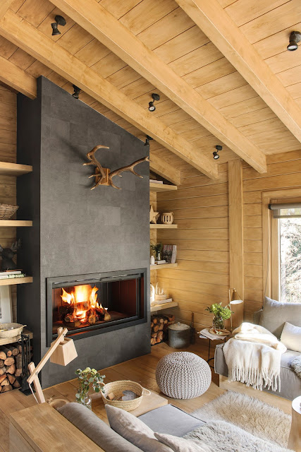 A Spanish log cabin for cozy winter days