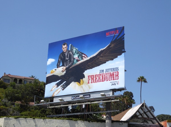 Freedumb Jim Jefferies comedy billboard Freedumb Jim Jefferies comedy billboard