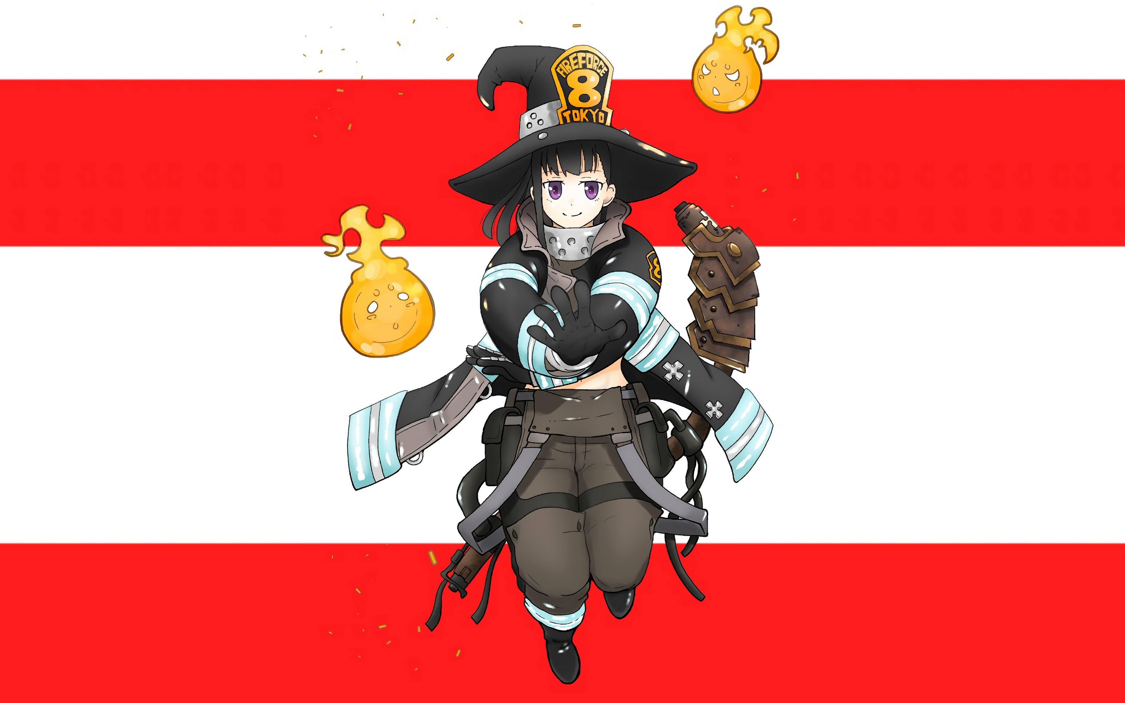 Fire Force Maki Oze Flames 4k Wallpaper 8