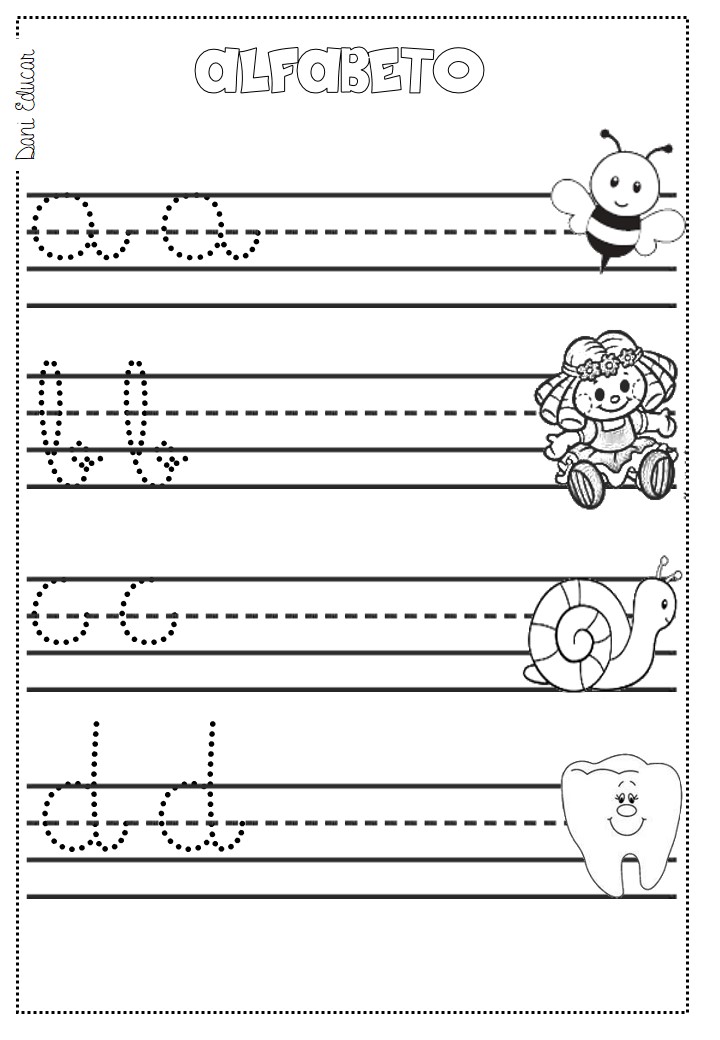 Alfabeto Completo Letra Cursiva Dani Educar