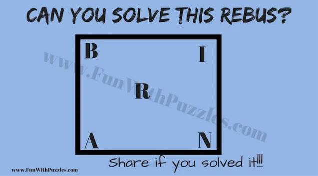 BRAIN Letters in Square Box | Can you Solve this Rebus Puzzle?
