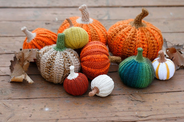 Crochet pumpkins, Knit pumpkin, Holidays decor, Halloween decor, TomToy crochet