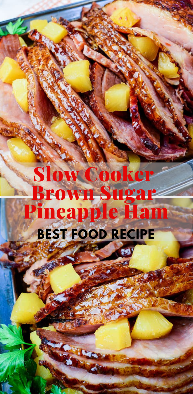 Slow Cooker Brown Sugar Pineapple HamBest Food Recipe KAMILA KITCHEN