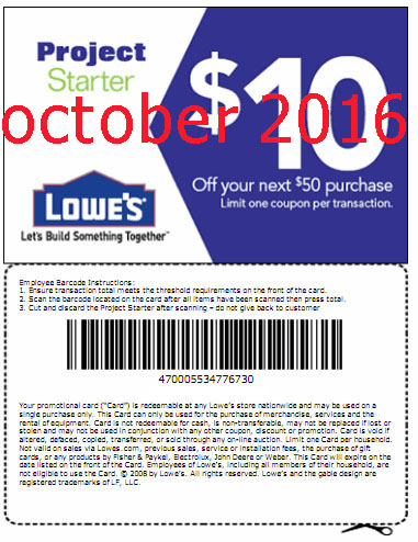 Lowes coupons printable november 2018