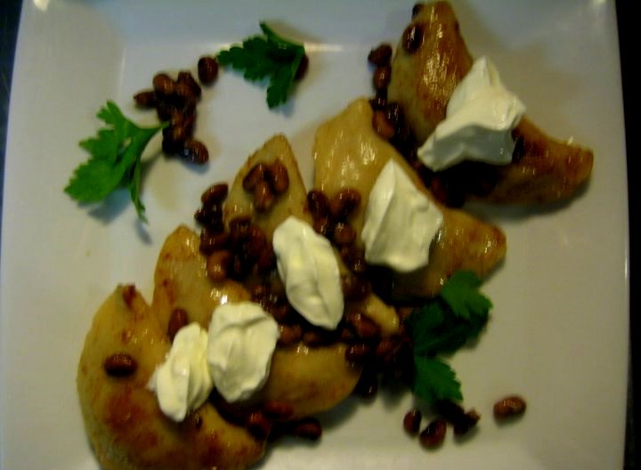 PPX New Orleans (Recipes). Cabbage Pierogi, Beans, Cream