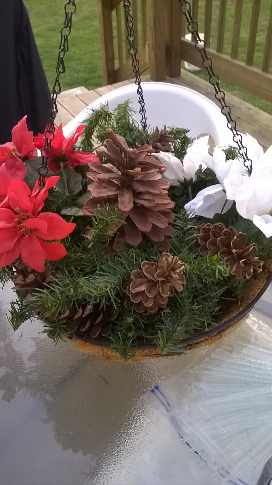 Christmas Hanging Basket