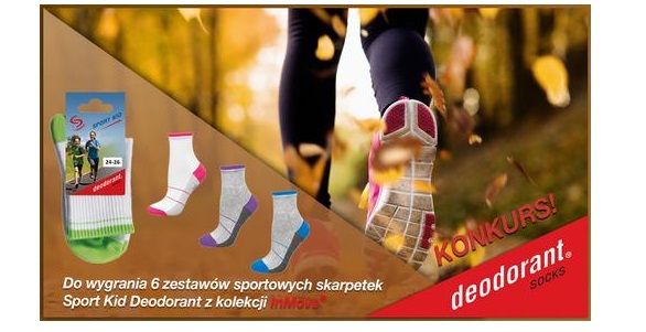 Wygraj zestaw sportowych skarpetek Sport Kid Deodorant Konkurs