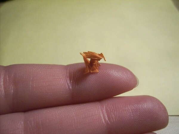 Miniature origami art