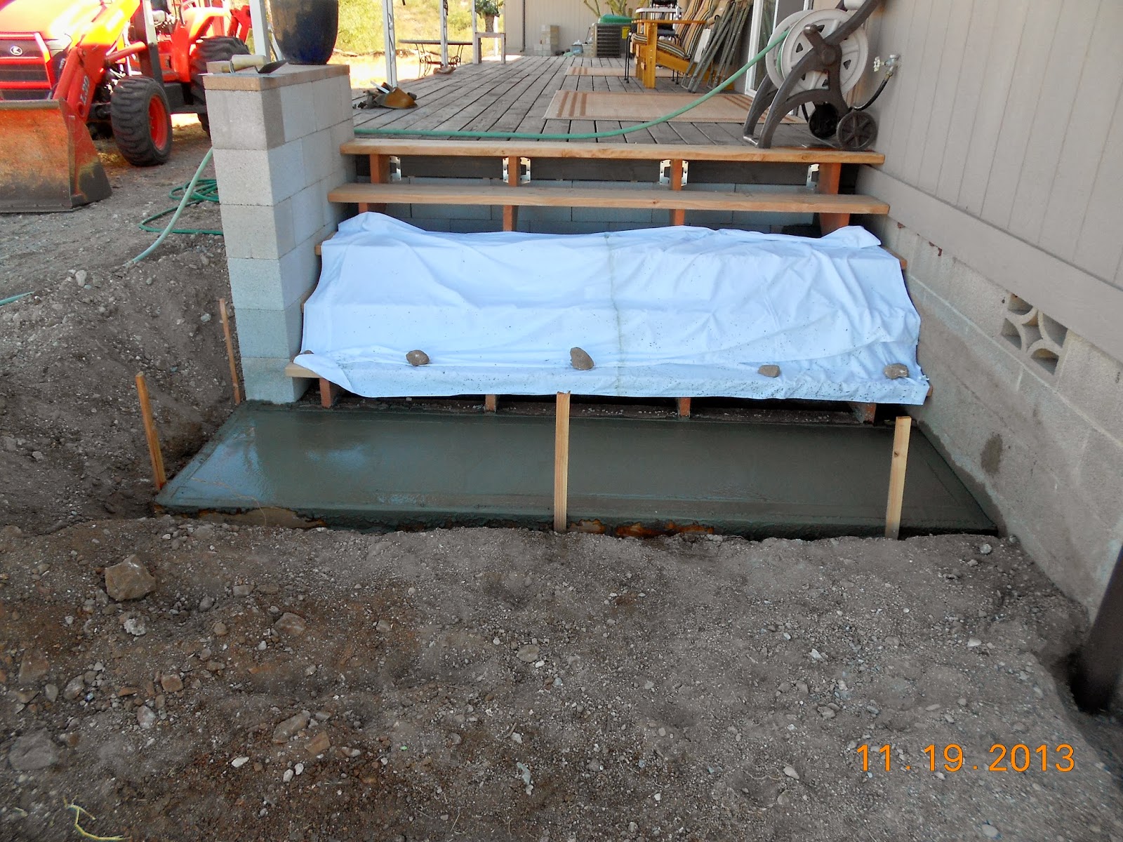 BY CHANCE: A CONCRETE STEP LANDING