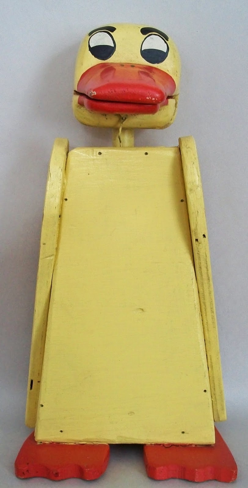 Dull Tool Dim Bulb Vintage Ventriloquist Dummy Duck Folk Art Sculpture