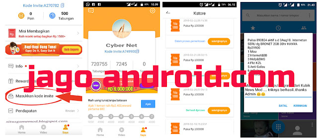 Download Aplikasi Kubik Mod Terbaru, Trik Cara Hack Langsung Dapatkan Pulsa Banyak 500Ribu