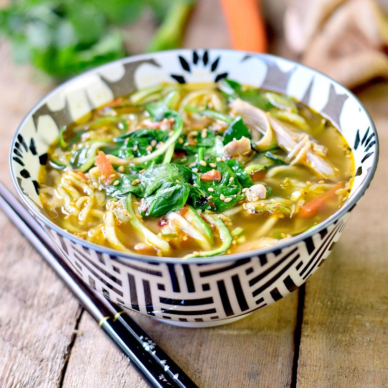 This Low Carb Meal-Prep | Chicken "Ramen" recipe is super easy to make and so delicious with only 7.6 net carbs per serving! #keto #lowcarb #mealprep #chicken #ramen #zoodles #easy #recipe | bobbiskozykitchen.com This Low Carb Meal-Prep | Chicken "Ramen" recipe is super easy to make and so delicious with only 7.6 net carbs per serving! #keto #lowcarb #mealprep #chicken #ramen #zoodles #easy #recipe | bobbiskozykitchen.com