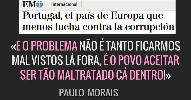 Portugal é um dos piores países da Europa no combate à corrupção