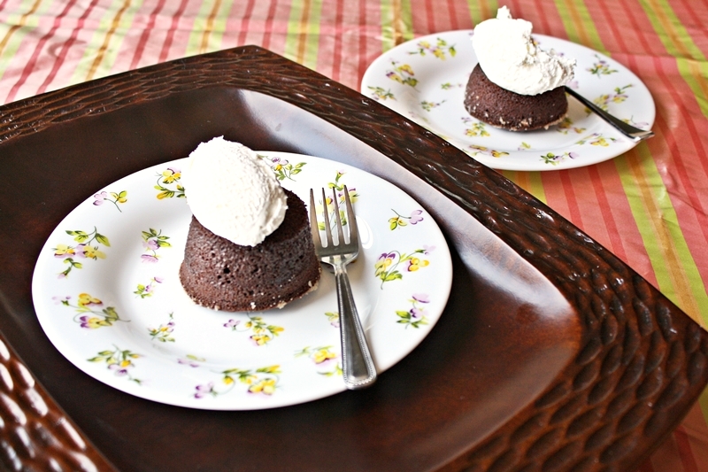 Versatile Vegetarian Kitchen Molten Lava Cake (Using Cocoa powder)