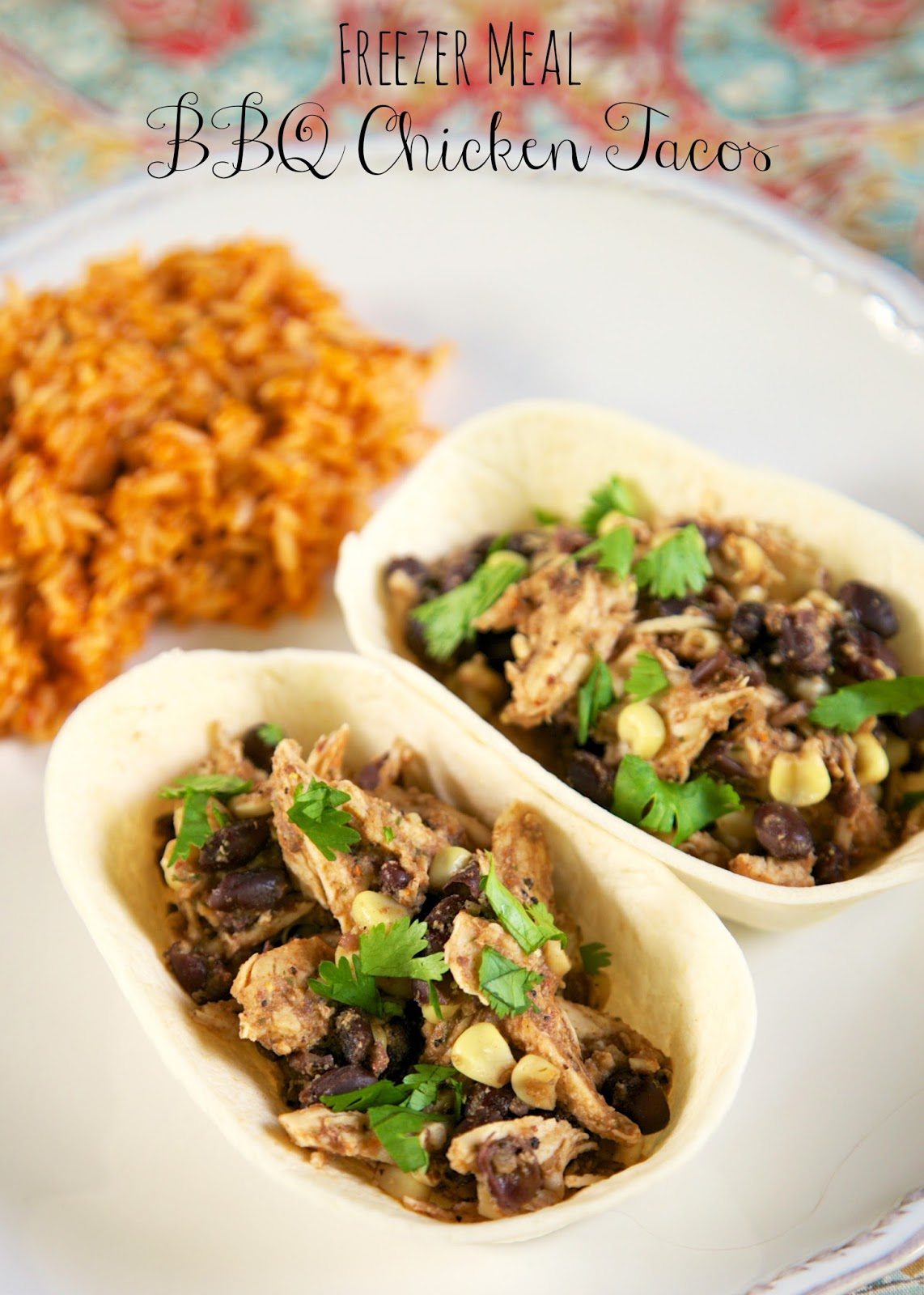 {Freezer Meal} BBQ Chicken Tacos Plain Chicken®
