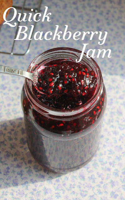 Food Lust People Love: Quick blackberry jam is so easy that you can have homemade jam in less than 25 minutes. Seriously. That doesn’t count cooling time but those extra minutes will teach you patience, young grasshopper. Good things do come to those wait!